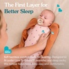 image:imageLove to Dream Romper Snug Fit Viscose from Bamboo  Side Zipper Builtin Mittens  Supports Better SleepBlush Pink