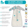 image:imageLove to Dream Sleep Bag  Cotton 25 TOG 618M Gray Daydream  Warm Quilted Sleep Bag for Cool Nights  Sleeveless Design EasyChange Twin Zipper 6168 F