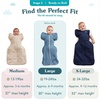 image:imageLove to Dream Swaddle Up 2in1 Transition Suit  10 TOG 1924 lbs Gray  Sleep Sack with Patented ZipOff Wings for ArmsFree Transition  Snug Fit amp Easy Diaper Changes  Moderate Temps 6875 FGray
