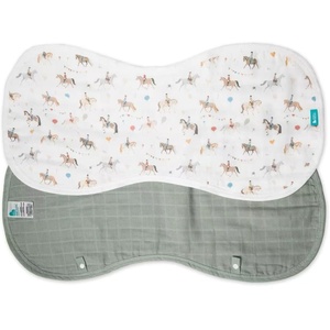 image:imageLove to Dream Baby Burp Cloths 2Pack Organic Cotton Muslin Highly Absorbent amp Extra SoftYear of the Horse