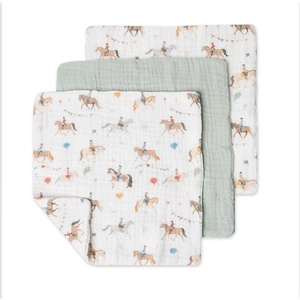 image:imageLove to Dream Muslin Baby Washcloth 3 Pack 100 Organic Cotton Highly Absorbent amp Quick Drying MultiLayer Infant Face Cloths EcoFriendly Mini Light Pink Posy 10 x 10Mini Posy