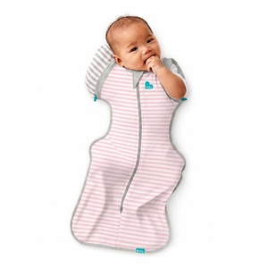 image:imageLove to Dream Swaddle Up 2in1 Organic Cotton  10 TOG 1924 lbs CreamStripes Pink