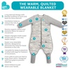 image:imageLove to Dream Extra Warm Baby Sleep Suit 612 Mo Super Soft Temp Regulating Sleeping Sack 35TOG Warm Wearable Blanket BlueDusty Blue